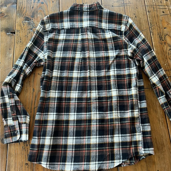 Chaps performance flannel button down in navy plaid - Picture 8 of 10